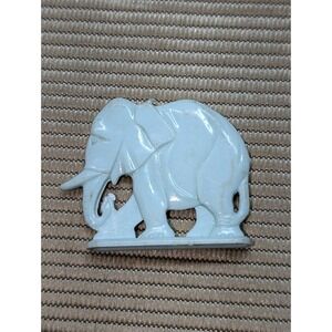 Vintage Premium Cracker Jack Prize Toy Light Blue/Green Elephant